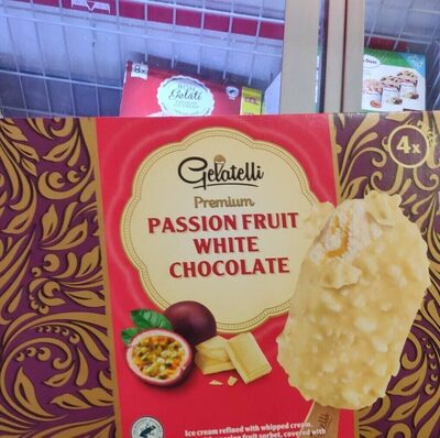 Helado fruta de la pasión y chocolate blanco