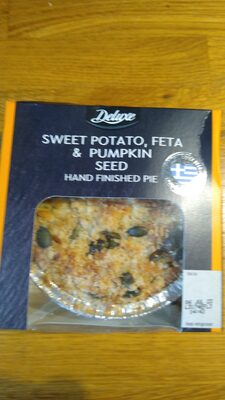 Sweet potato, feta and pumpkin seed pie front packaging
