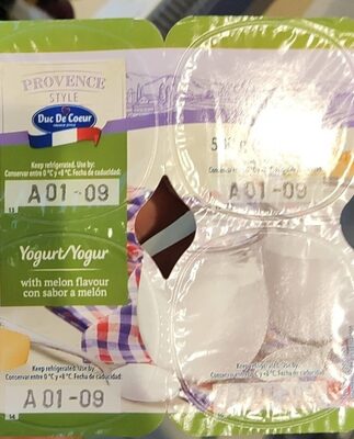 Yogur con sabor a melón