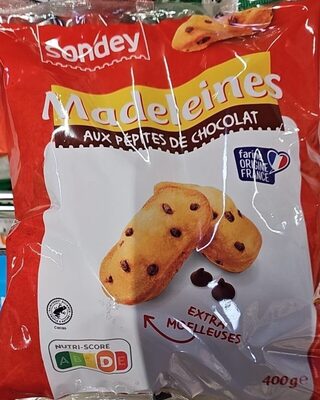 Madeleines aux pépites de chocolat