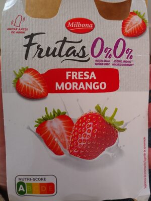 Iogurte frutas 0% front packaging