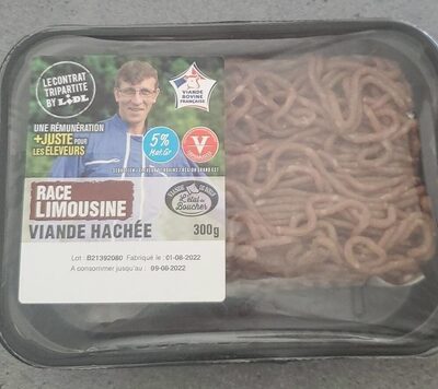 Viande hachée race limousine