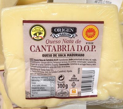 Queso de vaca madurado front packaging