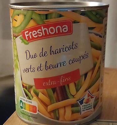 Duo de haricotsverts et beurre coupés