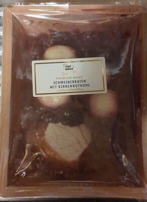 Schweinebraten mit Birnenrotkohl und Klößen