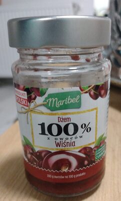dżem wiśniowy o obniżonej zawartości cukrów front packaging