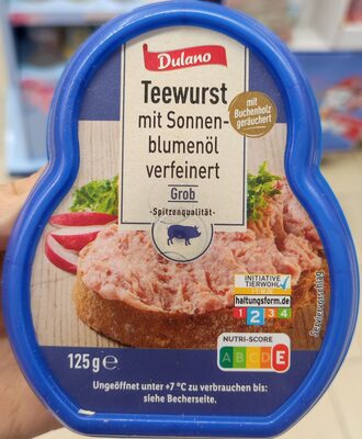 Teewurst mit Sonnenblumenöl grob und geräuchert