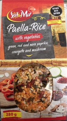 Paella-rice with vegetables