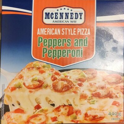 American style pizza peppers and pepperoni