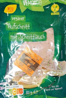 Veganer Aufschnitt mit Schnittlauch