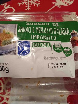 Burger di spinaci e merluzo