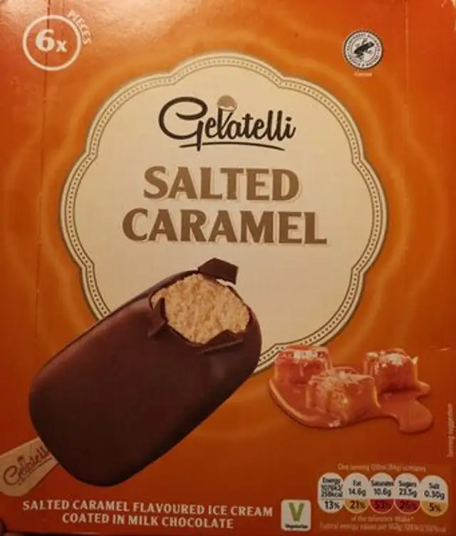 Gelatelli Salted Caramel ice-creams front packaging