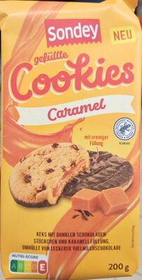 Gefüllte Cookies caramel front packaging