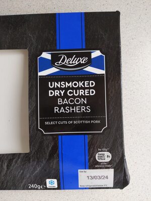 Unsmoked Dry Cured Bacon Rashers