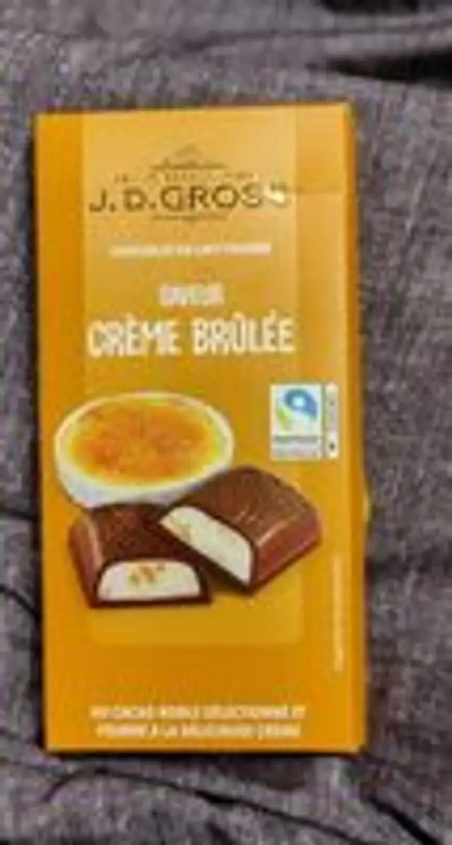 Chocolat au lait saveur crème brûlée