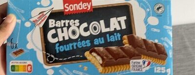 Barres chocolat fourrées au lait