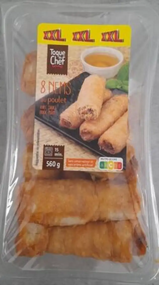 8 nems au poulet front packaging