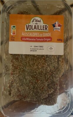 Escalope de dinde à la milanaise Tomate Origan