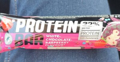 Chrupiący baton proteinowy o smaku malinowym