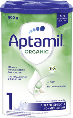 Aptamil organic 1 800g front packaging