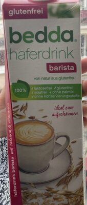Bedda haferdrink front packaging