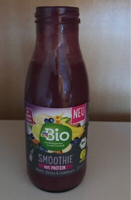 Smoothie amande, banane, myrtille