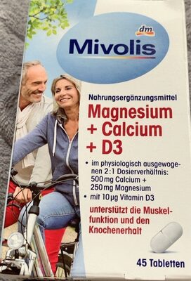 MAGNESIUM +Calsium +D3 front packaging