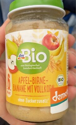 Apfel Birne Banane mit Vollkorn