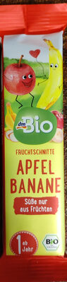 Fruchtschnitte Apfel Banane front packaging