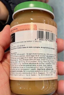 Pflaume in apfel front packaging