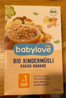 bio kindermüsli kakao banane front packaging
