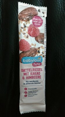 Dattelriegel mit Kakao & Himbeeren