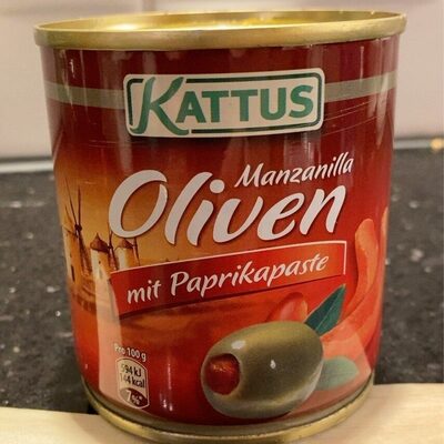 Oliven mit Paprikapaste