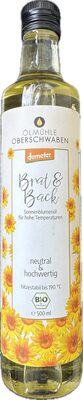 Brat & Back Sonnenblumenöl front packaging