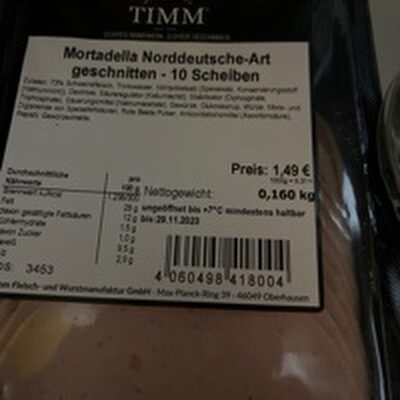 Mortadella Norddeutsche Art