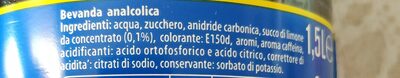 Pepsi lemon ingredients label