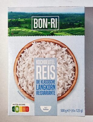 Kochbeutel-Reis Langkorn 4er-Pack front packaging