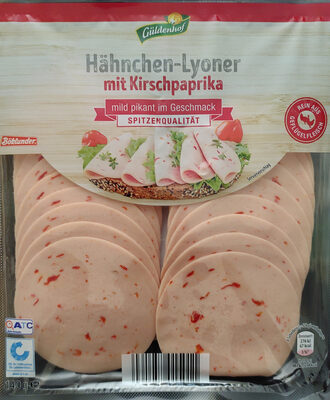 Hähnchen-Lyoner mit Kirschpaprika front packaging