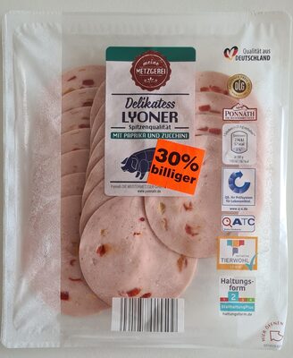 Delikatess Lyoner mit Paprika und Zucchini front packaging