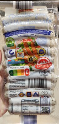 Nürnberger Rostbratwürste fettreduziert