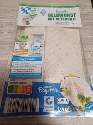 Bayerische Gelbwurst mit Petersilie