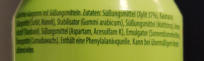 Xylit-pro Spearmint ingredients label