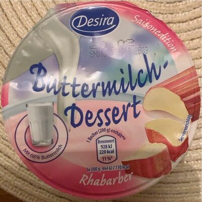 Buttermilchdessert Rhabarber