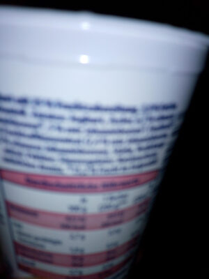 Premium Joghurt johannesbeere ingredients label