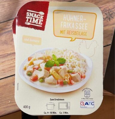 Hühnerfrikassee mit Reisbeilage