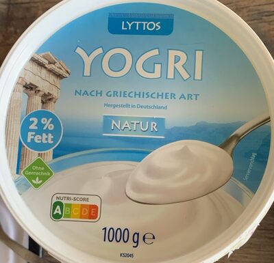 Yogri - Joghurterzeugnis nach griechischer Art