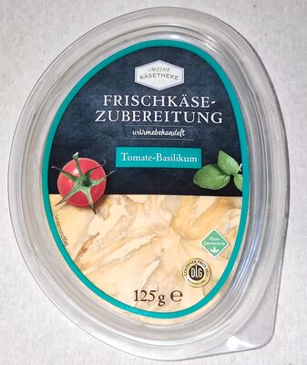 Frischkäsezubereitung offen - Tomate- Basilikum