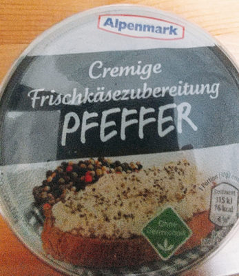 Cremige Frischkäsezubereitung Pfeffer