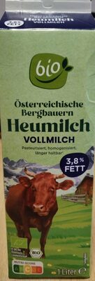 Frische Bergbauern Heumilch