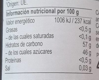 Old English Orange nutrition facts table